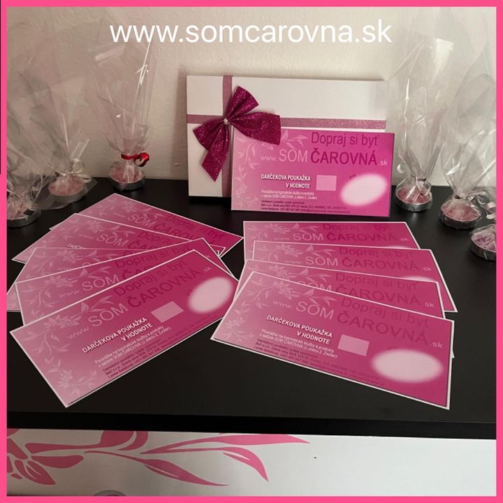 Darčekové poukážky – salón SOM ČAROVNÁ Zvolen